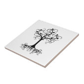 Swirl Tree met Pomegranate Etz Chayim Tegeltje (Zijkant)