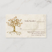 Swirl Tree Roots Antiek Tan Escort Place Cards Plaatskaartje (Achterkant)