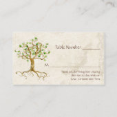 Swirl Tree Roots Antiek Tan Escort Place Cards Plaatskaartje (Achterkant)