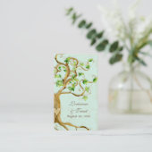 Swirl Tree Roots Antiek Tan Escort Place Cards Plaatskaartje (Staand voorkant)