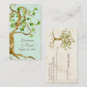 Swirl Tree Roots Antiek Tan Escort Place Cards Plaatskaartje (Voorkant / Achterkant)