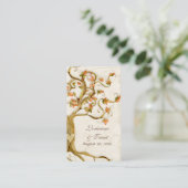 Swirl Tree Roots Antiek Tan Escort Place Cards Plaatskaartje (Staand voorkant)