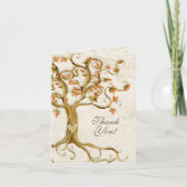 Swirl Tree Roots Antique Tan Custom Thank You Note Bedankkaart (Voorkant)