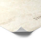 Swirl Tree Roots Antique Tan Wedding Signing Sheet Poster (Hoek)