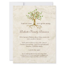 Swirl Tree Roots Antiqued Family Reunion nodigt ui