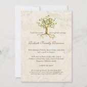 Swirl Tree Roots Antiqued Family Reunion nodigt ui Kaart (Voorkant)