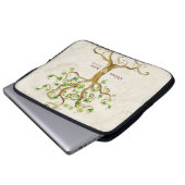 Swirl Tree Roots Antiqued Family Reunion nodigt ui Laptop Sleeve (Voorkant onderkant)