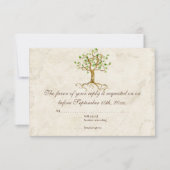 SWirl Tree Roots Antiqued Sage RSVP-reactiekaart RSVP Kaartje (Voorkant)