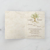 Swirl Tree Roots Antiqued Tan Couples Douche (Binnen)