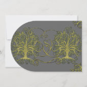 Swirl Tree Roots of Love Wedding Invitation Kaart (Achterkant)