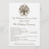 Swirl Tree Wedding Program Programmakaart (Voorkant)