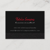 Swirl-trim monogram visitekaartje (Achterkant)