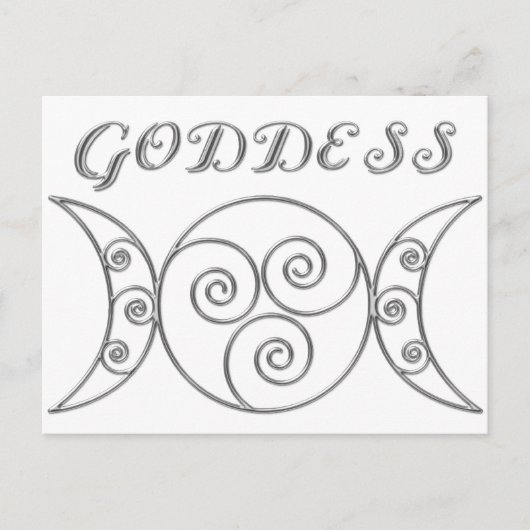 Swirl Triple Goddess Symbol Briefkaart (Voorkant)