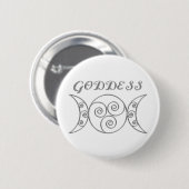 Swirl Triple Goddess Symbol Ronde Button 5,7 Cm (Voorkant /achterkant)