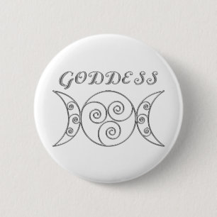 Swirl Triple Goddess Symbol Ronde Button 5,7 Cm