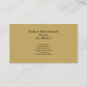 Swirl Vines Brown Pattern Visitekaartje (Achterkant)