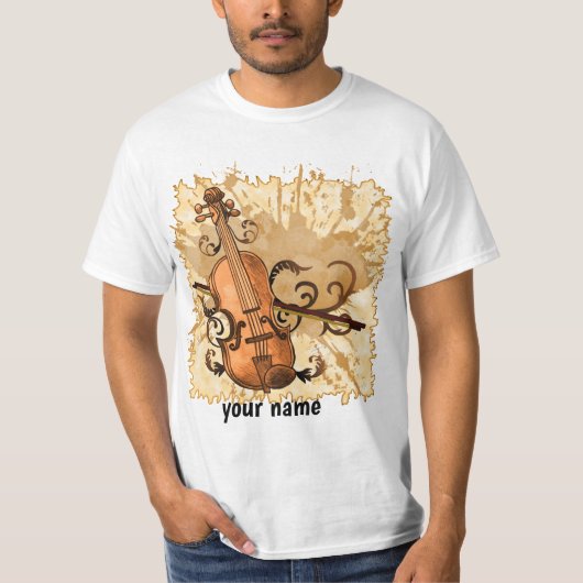 Swirl Violin T-shirt (Voorkant)