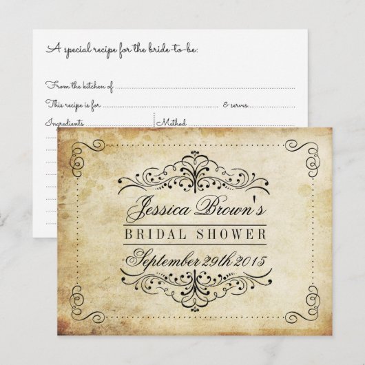  Swirl  Vrijgezellenfeest Recept Kaarten (Voorkant / Achterkant)