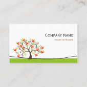 Swirl Whimsical Tree - Eenvoudig groen stijlvol Visitekaartje (Achterkant)