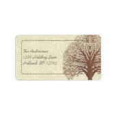 Swirl Whimsical Tree Return Address Labels (Voorkant)