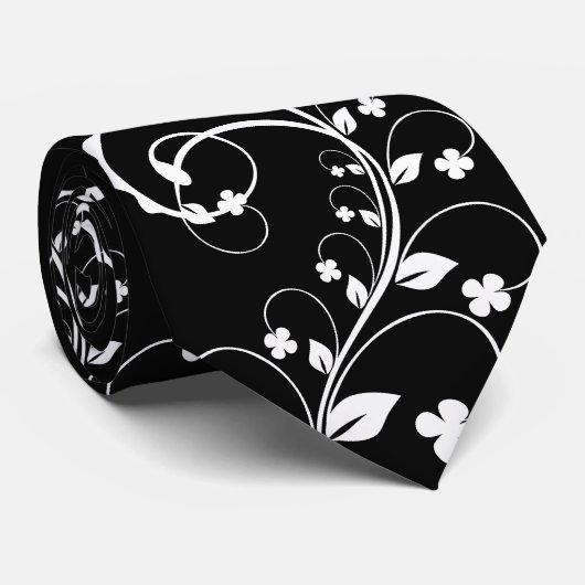 swirl_white stropdas (Opgerold)