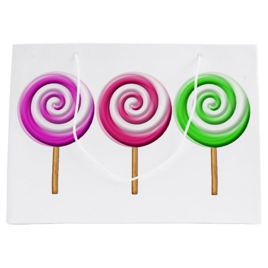Swirled Lollipops Gift Bag Large Cadeautasje (Voorkant)