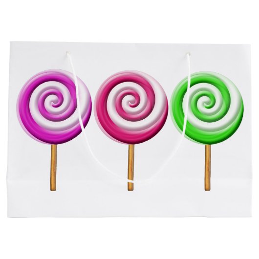 Swirled Lollipops Gift Bag Large Cadeautasje (Achterkant)