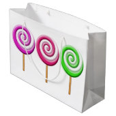 Swirled Lollipops Gift Bag Large Cadeautasje (Achterkant Gekanteld)