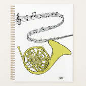 Swirled Music Personeel Franse hoorntekening & Ini Planner (Voorkant)