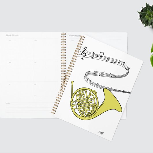 Swirled Music Personeel Franse hoorntekening & Ini Planner