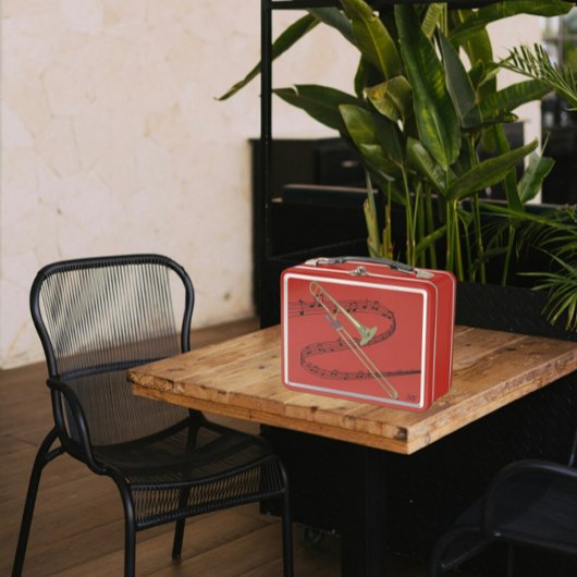 Swirled Music Staff Trombone Tekening | INITIALEN