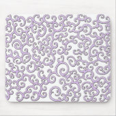 Swirley Paarse Doodle Muismat (Voorkant)