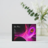 SWIRLGEM MONOGRAM Levendig zwart roze rood violet Visitekaartje (Staand voorkant)