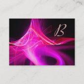 SWIRLGEM MONOGRAM Levendig zwart roze rood violet Visitekaartje (Achterkant)