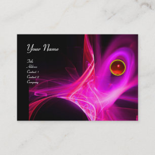 SWIRLGEM MONOGRAM Levendig zwart roze rood violet Visitekaartje