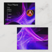 SWIRLGEM MONOGRAM Vibrant zwart blauw roze rood Visitekaartje (Voorkant / Achterkant)