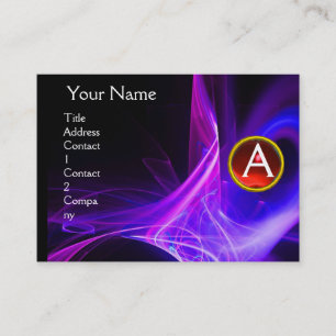SWIRLGEM MONOGRAM Vibrant zwart blauw roze rood Visitekaartje