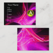 SWIRLGEM MONOGRAM Vibrant zwart roze violet Visitekaartje (Voorkant / Achterkant)