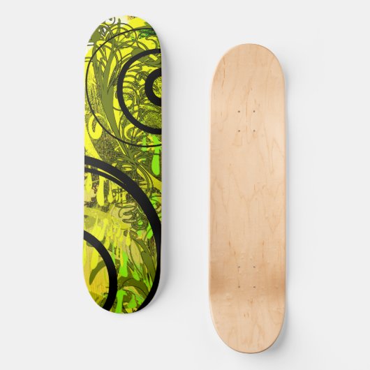 Swirlie Green Orb Skateboard (Voorkant)