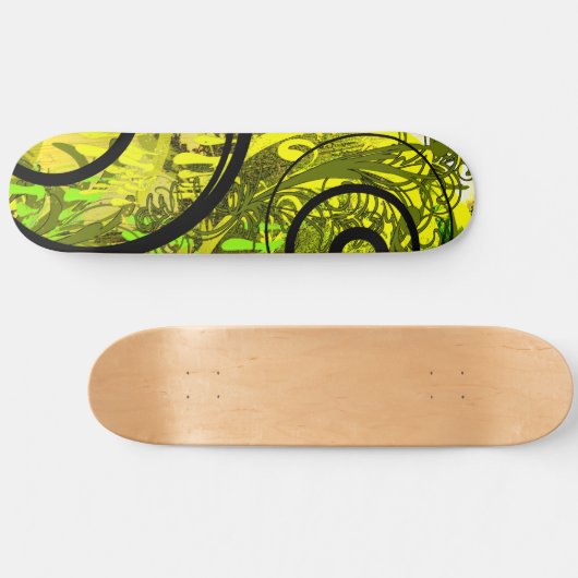 Swirlie Green Orb Skateboard (Horizontaal)