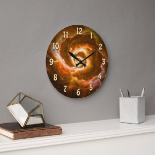 Swirling Alien Blob met Glow Effect Grote Klok