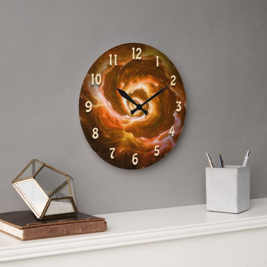Swirling Alien Blob met Glow Effect Grote Klok (Kantoor)