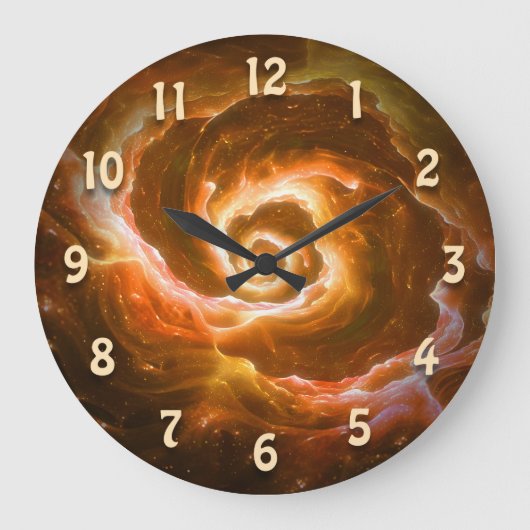 Swirling Alien Blob met Glow Effect Grote Klok (Voorkant)