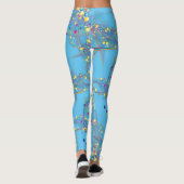Swirling bubbels in multi-kleuren patroon L Blauw  Leggings (Achterkant)