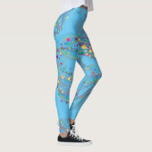 Swirling bubbels in multi-kleuren patroon L Blauw  Leggings (Rechts)