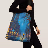 Swirling City Night Canvas tas (Dichtbij)