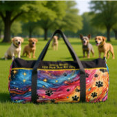 Swirling Cosmic Paw Print Monogram Personalize Plunjezak