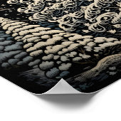 Swirling design kerstboom poster (Hoek)