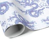 Swirling Dragon in Blue and Purple Cadeaupapier (Rol Hoek)