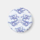 Swirling Dragon in Blue and Purple Magnet (Voorkant)